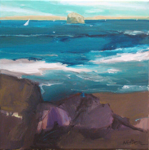 Returning Tide, Bass Rock by John Nelson